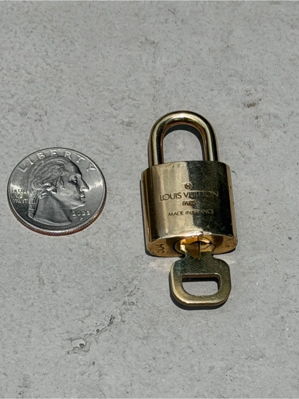 Louis Vuitton Gold-tone Padlock with Key - Men Accessories